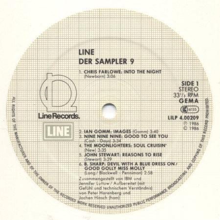 Various – албум Line - Der Sampler 9 - Img 3