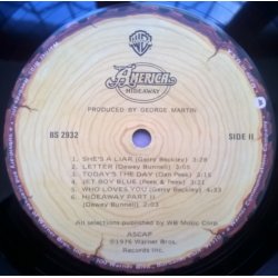 America ‎– албум Hideaway - Img 3