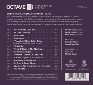 Erroll Garner – албум A Night At The Movies (CD) - Img 2