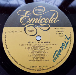 Gilbert Bécaud – албум Bécaud À L'Olympia - Img 3