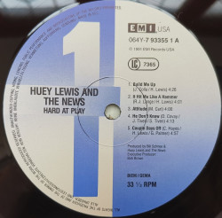 Huey Lewis And The News – албум Hard At Play - Img 3