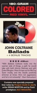 JOHN COLTRANE QUARTET - BALLADS (Red Colored Vinyl) - Img 2
