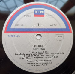 John Miles – албум Rebel - Img 3