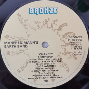 Manfred Mann's Earth Band – албум Chance - Img 2