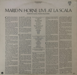 Marilyn Horne, Martin Katz – албум Live At La Scala - Img 2