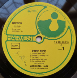 Marshall Hain ‎– албум Free Ride - Img 3