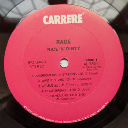 Rage ‎– албум Nice 'N' Dirty - Img 3