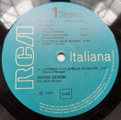 Renzo Zenobi – албум Danze / Io E Te Su Quei Giorni - Img 3