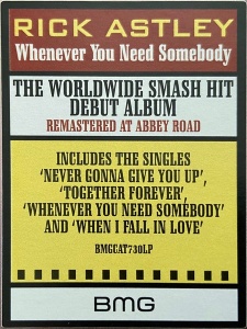RICK ASTLEY - WHENEVER YOU NEED SOMEBODY - Img 2