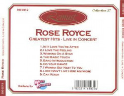 Rose Royce – албум Greatest Hits - Live In Concert (CD) - Img 2