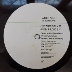 Scritti Politti With Ranking Ann – сингъл The Word Girl (Flesh & Blood) - Img 2
