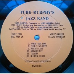 Turk Murphy's San Francisco Jazz Band ‎– албум Turk Murphy's San Francisco Jazz Band - Img 3