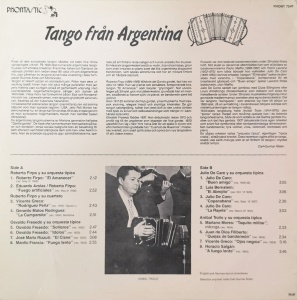 Various – албум Tango Från Argentina - Img 3