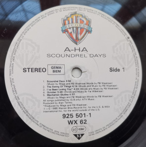 A-ha – албум Scoundrel Days - Img 3