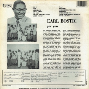 Earl Bostic – албум Bostic-For You - Img 2