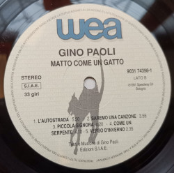 Gino Paoli – албум Matto Come Un Gatto - Img 3