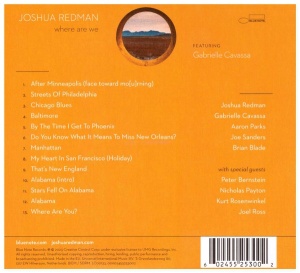 Joshua Redman Featuring Gabrielle Cavassa – албум Where Are We (CD) - Img 2