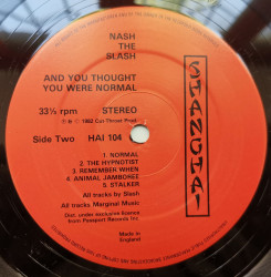 Nash The Slash – албум And You Thought You Were Normal - Img 3