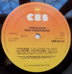 Nina Hagen Band – албум Unbehagen - Img 3