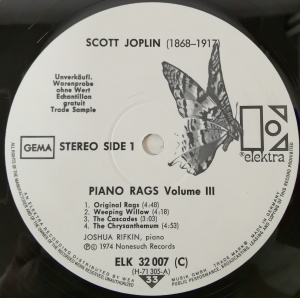Scott Joplin – албум Piano Rags - Volume III - Img 3