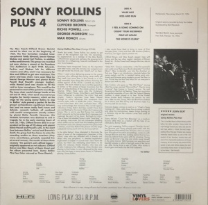 Sonny Rollins, Clifford Brown, Max Roach, Richie Powell, George Morrow – албум Sonny Rollins Plus 4 - Img 2