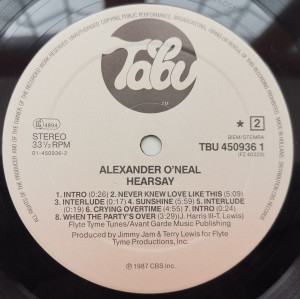 Alexander O'Neal – албум Hearsay - Img 3