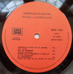 Christian Di-Maccio – албум Récital A Copenhague - Img 3
