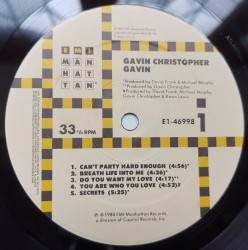 Gavin Christopher – албум Gavin - Img 3