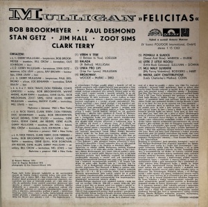 Gerry Mulligan – албум Felicitas - Img 3