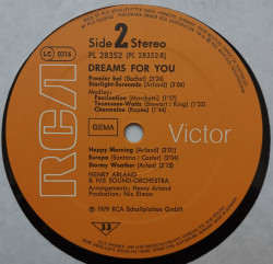 Henry Arland And His Orchestra – албум Dreams For You - Img 2