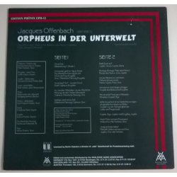 Jacques Offenbach ‎- албум Orpheus In Der Unterwelt (Operettenquerschnitt) - Img 2