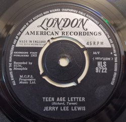 Jerry Lee Lewis ‎– сингъл Teen Age Letter
