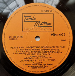 Jr. Walker & The All Stars – албум Peace & Understanding Is Hard To Find - Img 2
