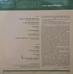 Louis Armstrong – албум Live Recording - Img 2