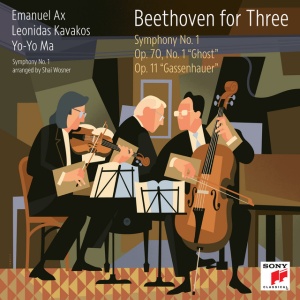 MA, YO-YO & LEONIDAS K... - Beethoven for Three: Symphony No. 1 / Op. 70, No. 1 "Ghost" / Op. 11 "Gassenhauer"