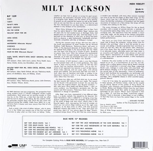 Milt Jackson With John Lewis , Percy Heath, Kenny Clarke, Lou Donaldson And The Thelonious Monk Quintet – албум Milt Jackson With John Lewis, Percy Heath, Kenny Clarke, Lou Donaldson And The Thelonious Monk Quintet - Img 2