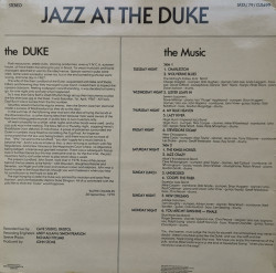 Various – албум Jazz At The Duke - Img 2