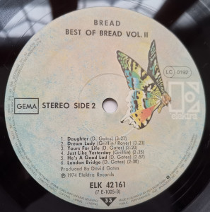 Bread – албум The Best Of Bread Volume Two - Img 3