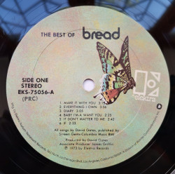Bread ‎– албум The Best Of Bread - Img 3