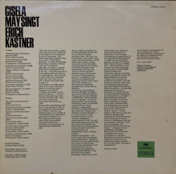Gisela May Singt Erich Kästner – албум Gisela May Singt Erich Kästner - Img 3