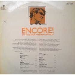 José Feliciano ‎– албум Encore! José Feliciano's Finest Performances - Img 2