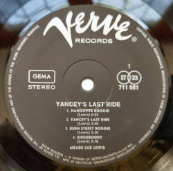 Meade "Lux" Lewis ‎– албум Yancey's Last Ride - Img 3