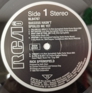 Rick Springfield – албум Success Hasn't Spoiled Me Yet - Img 2