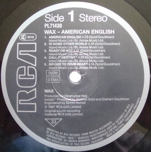 Wax – албум American English - Img 3