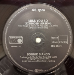 Bonnie Bianco – сингъл Miss You So - Img 3