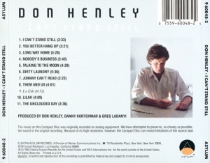 Don Henley – албум I Can't Stand Still (CD) - Img 2