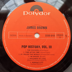 James Brown – албум Pop History Vol 3 - Img 3