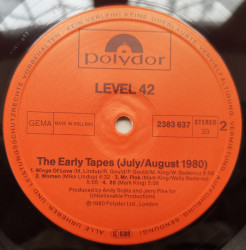 Level 42 – албум The Early Tapes · July/Aug 1980 - Img 3