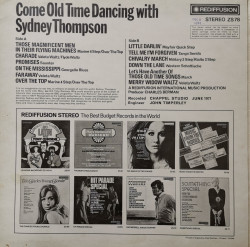 Sydney Thompson ‎– албум Come Old Time Dancing With Sydney Thompson - Img 2
