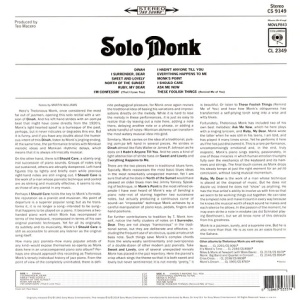 THELONIOUS MONK - SOLO MONK (1 x LP) - Img 2